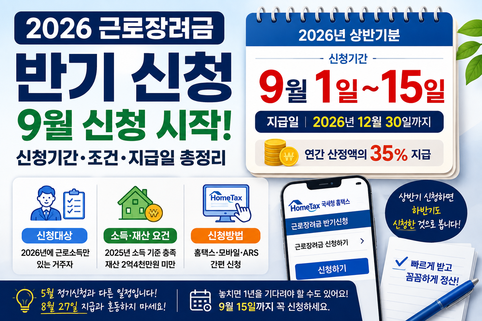 2026 근로장려금 반기 신청
