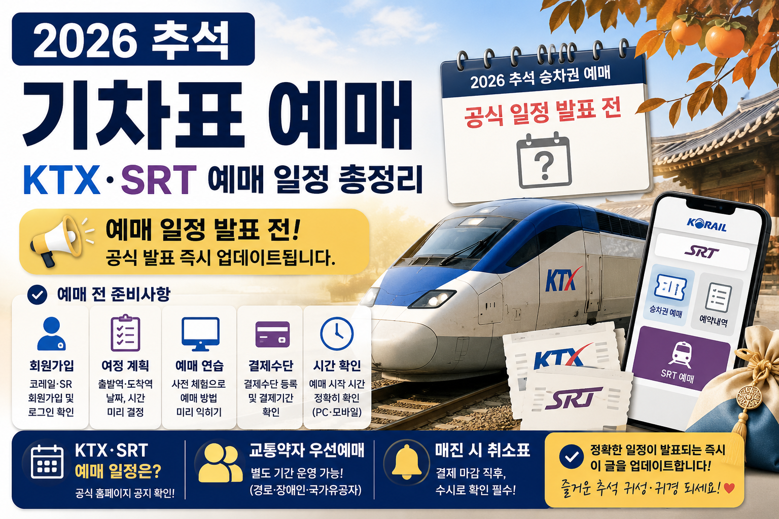 2026 추석 기차표 예매