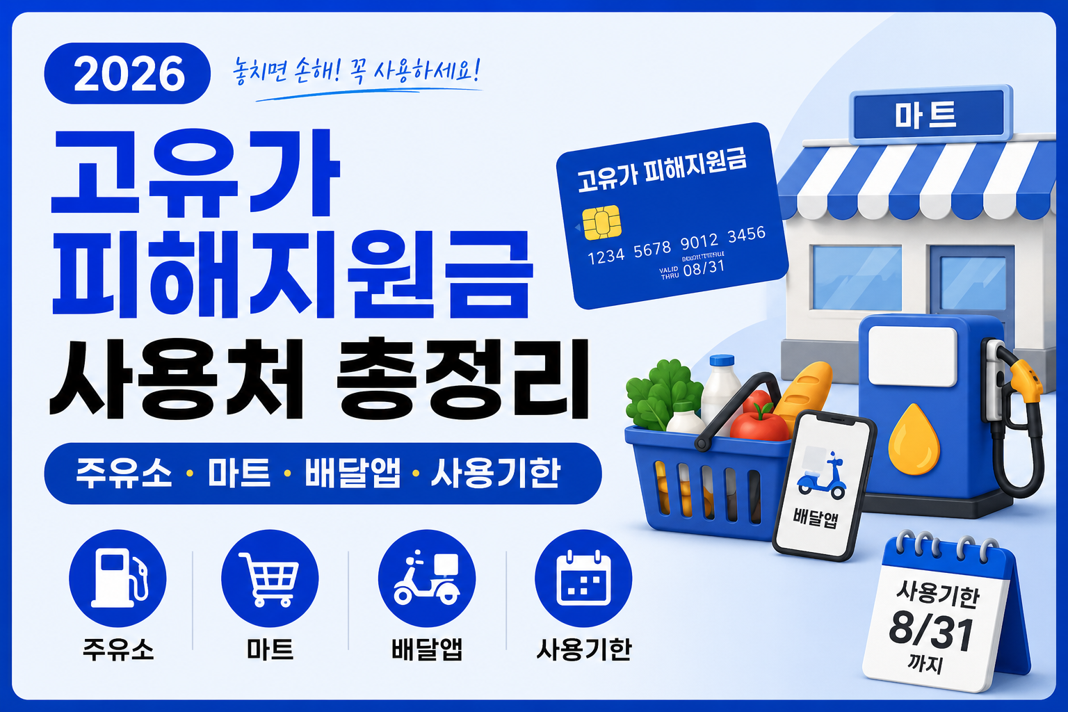 2026 고유가 피해지원금 사용처